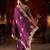 purple floral gotta patti silk blend designer saree