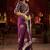 purple floral gotta patti silk blend designer saree