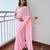 pink pink ethnic motifs sequinned poly georgette saree