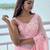 pink pink ethnic motifs sequinned poly georgette saree