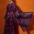 burgundy batik pure cotton bagru saree