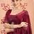 maroon embellished beads and stones pure chiffon saree