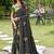 black floral gotta patti poly chiffon designer saree