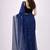 blue mirror work pure cotton handloom khadi saree