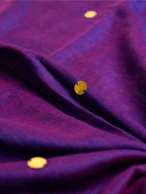 purple polka dot mirror work pure cotton handloom khadi saree 4