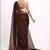 brown embellished mirror work pure cotton handloom khadi saree
