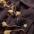 brown embellished mirror work pure cotton handloom khadi saree