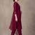 women regular thread work kurta with trousers & with dupatta