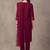 women regular thread work kurta with trousers & with dupatta