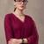 women regular thread work kurta with trousers & with dupatta