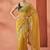 yellow embellished embroidered art silk designer saree