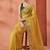 yellow embellished embroidered art silk designer saree