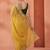 yellow embellished embroidered art silk designer saree
