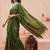 olive floral designer saree