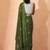 olive floral designer saree