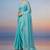 turquoise embroidered work silk unstitched blouse piece & sarees