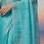 turquoise embroidered work silk unstitched blouse piece & sarees