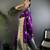 purple woven design zari banarasi saree with blouse piece