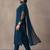 women ethnic motifs embroidered regular thread work kurta with trousers & dupatta