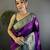 purple woven design zari banarasi saree with blouse piece