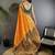 orange woven design zari banarasi saree