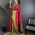magenta woven design zari banarasi saree with blouse piece