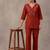 women ethnic motifs embroidered regular thread work kurta with trousers