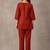 women ethnic motifs embroidered regular thread work kurta with trousers