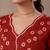 women ethnic motifs embroidered regular thread work kurta with trousers