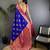 blue woven design zari banarasi saree