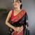 black woven design ethnic motifs zari banarasi saree