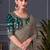 grey beads and stones pure chiffon saree