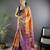 orange woven design zari silk blend kanjeevaram saree