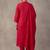 women ethnic motifs embroidered regular beads and stones cotton kurta with trousers & with