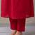 women ethnic motifs embroidered regular beads and stones cotton kurta with trousers & with
