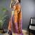 orange woven design zari silk blend kanjeevaram saree