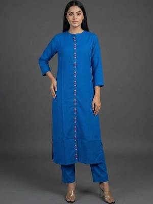 women regular kurta with trousers 1