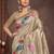 beige bandhani embroidered tussar saree