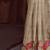 beige bandhani embroidered tussar saree