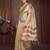 beige bandhani print tussar saree
