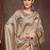 beige embroidered tussar saree