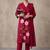 women floral embroidered regular thread work cotton kurta with trousers & with dupatta