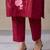 women floral embroidered regular thread work cotton kurta with trousers & with dupatta