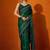 green batik pure cotton bagru saree