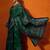 green batik pure cotton bagru saree