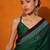 green batik pure cotton bagru saree