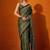 olive batik pure cotton bagru saree