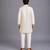 Off white woven cotton kurta set