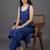 women shoulder strap straight kurta with trousers & dupatta