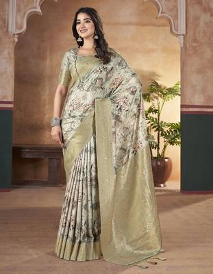 olive ethnic motifs banarasi saree 1